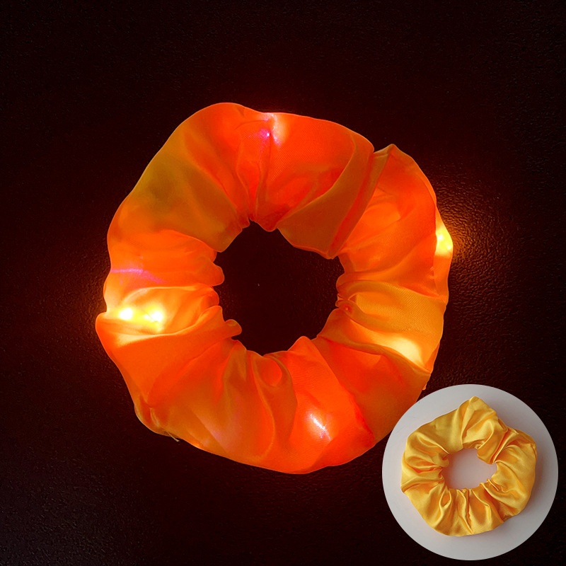 Women's Luminous Artificial Crystal Autumn Halloween Hair Tie Solid Color
