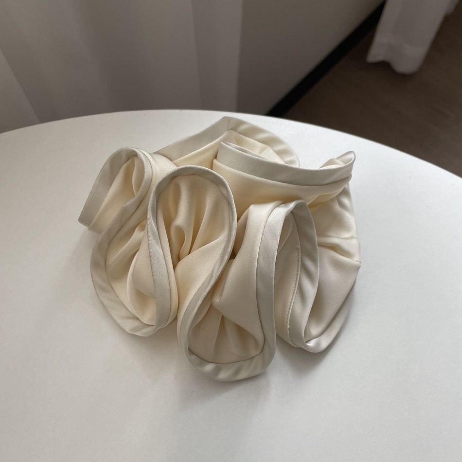 Women's Elegant Pleated Cloth Hair Tie Solid Color Minimalist Daily Scrunchie