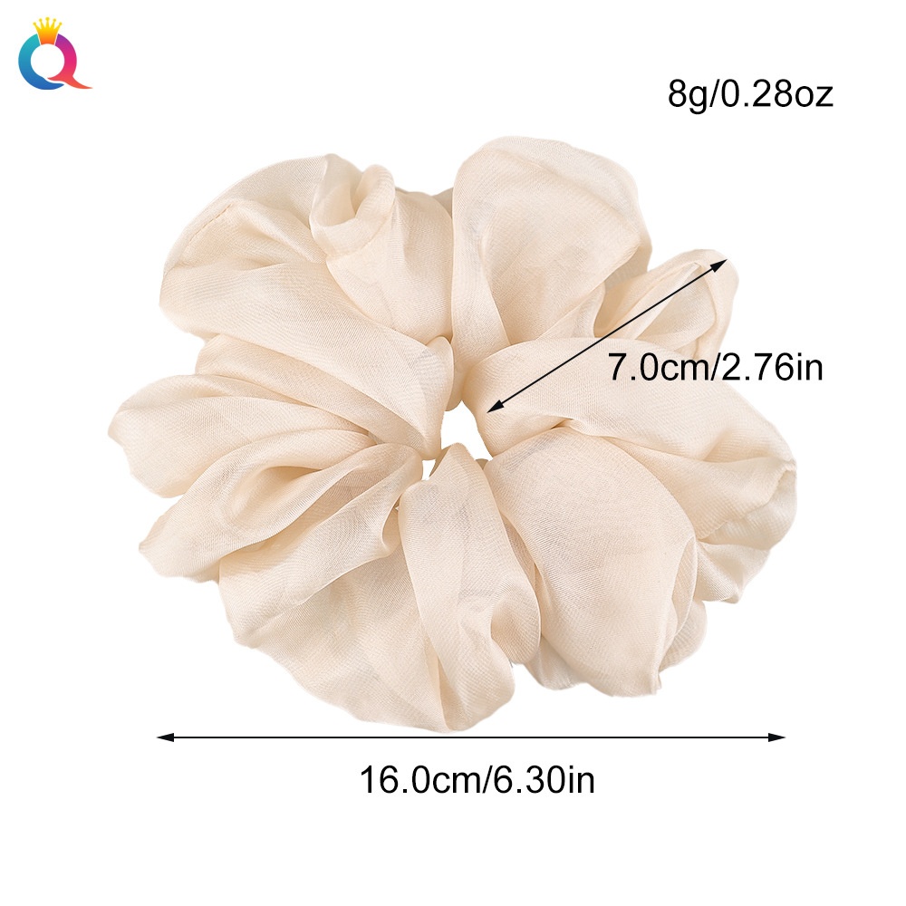 Women's Simple Daily Pleated Cloth Hair Scrunchie Solid Color