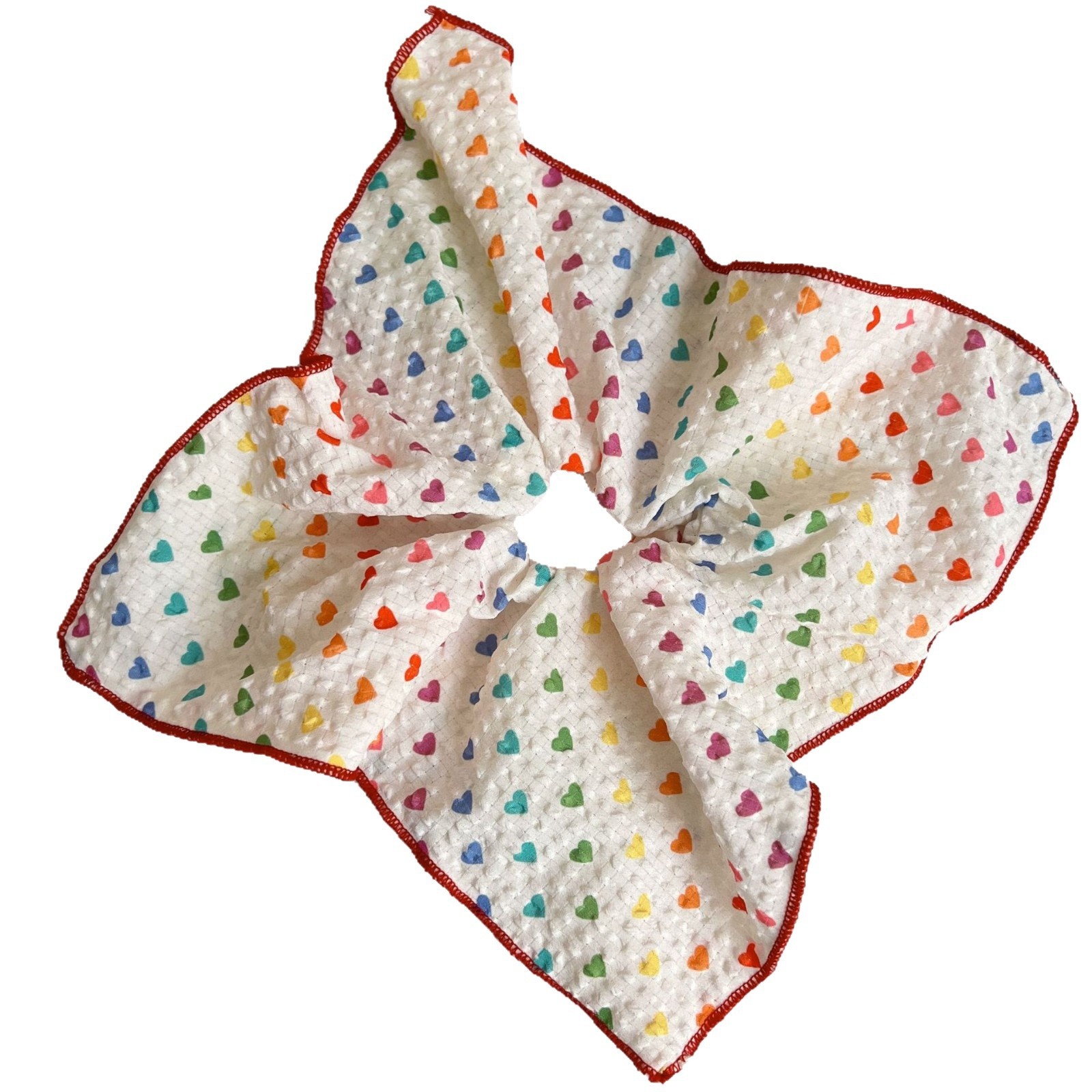 Women's Sweet Daily Cloth Hair Tie Scrunchie Heart Shape Pattern
