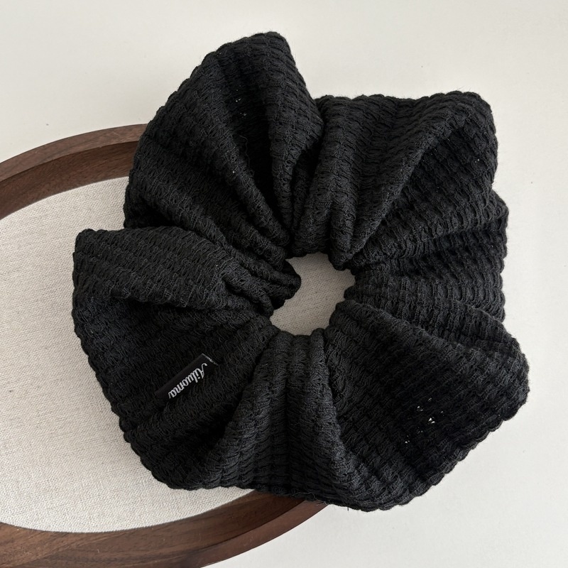 Women's Soft Warm Knitted Large Bow Elastic Hairband Solid Color