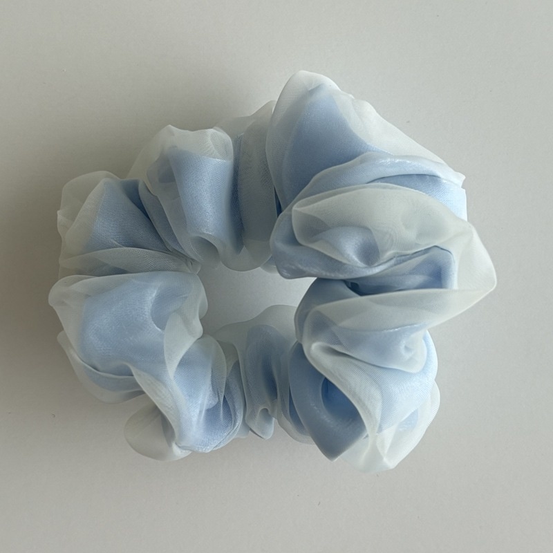 Women's Elegant Double Layer Mesh Hair Tie Gentle Gauze Ponytail for Thin Hair