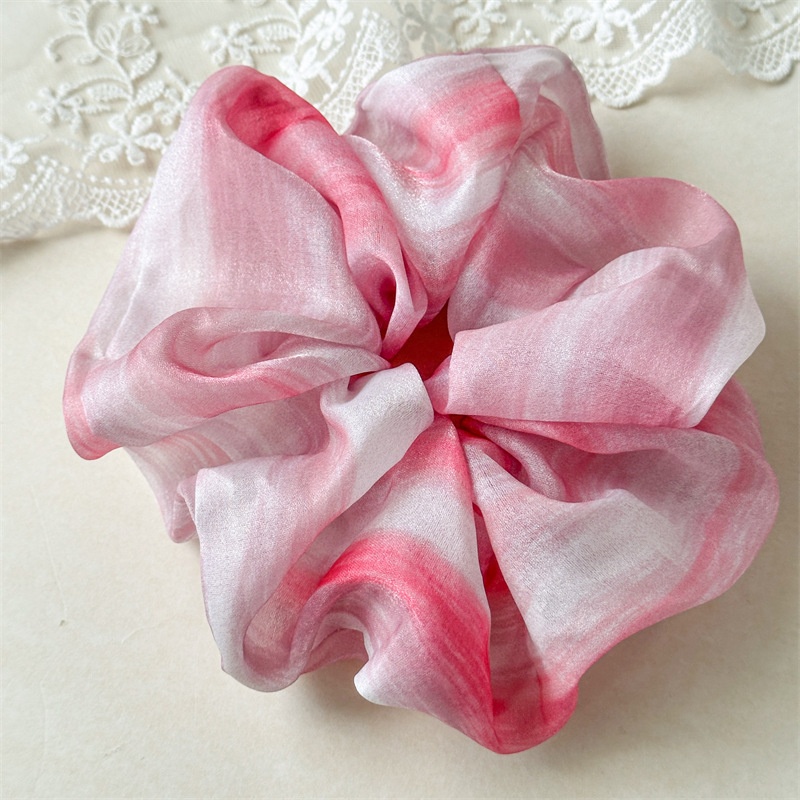 Women's Elegant Summer Chiffon Hair Bands Large Dyed Shell Pattern