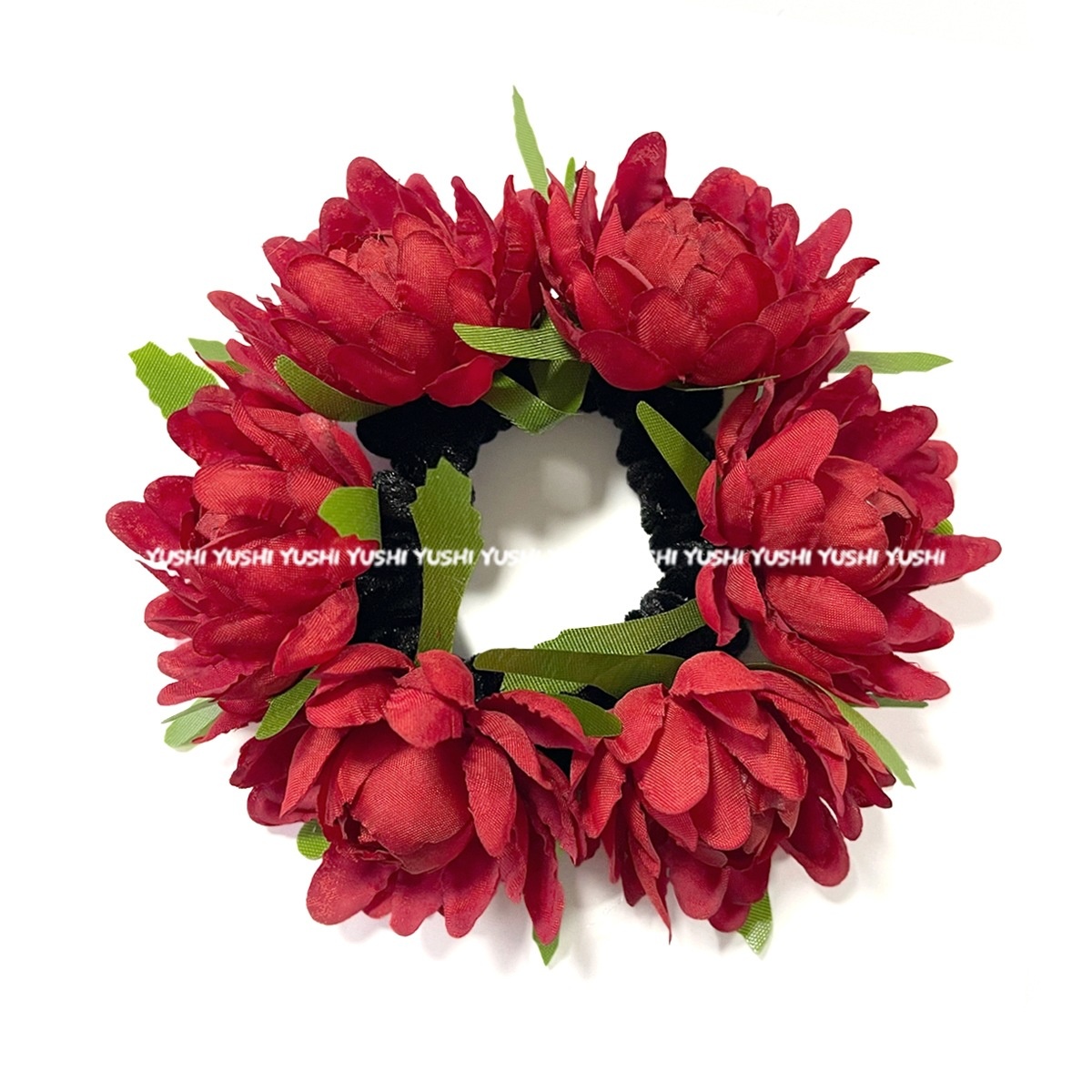 Women's Cloth Rose Hair Ties For Party Cute Colorful Floral Bubble Bands