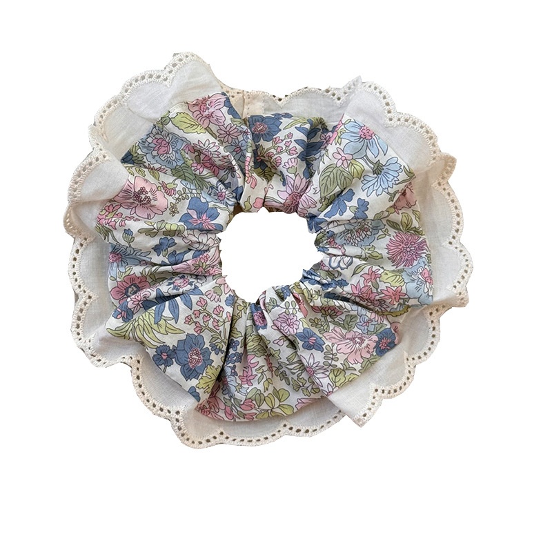 Women's Elegant French Style Lace Hair Tie Ditsy Floral