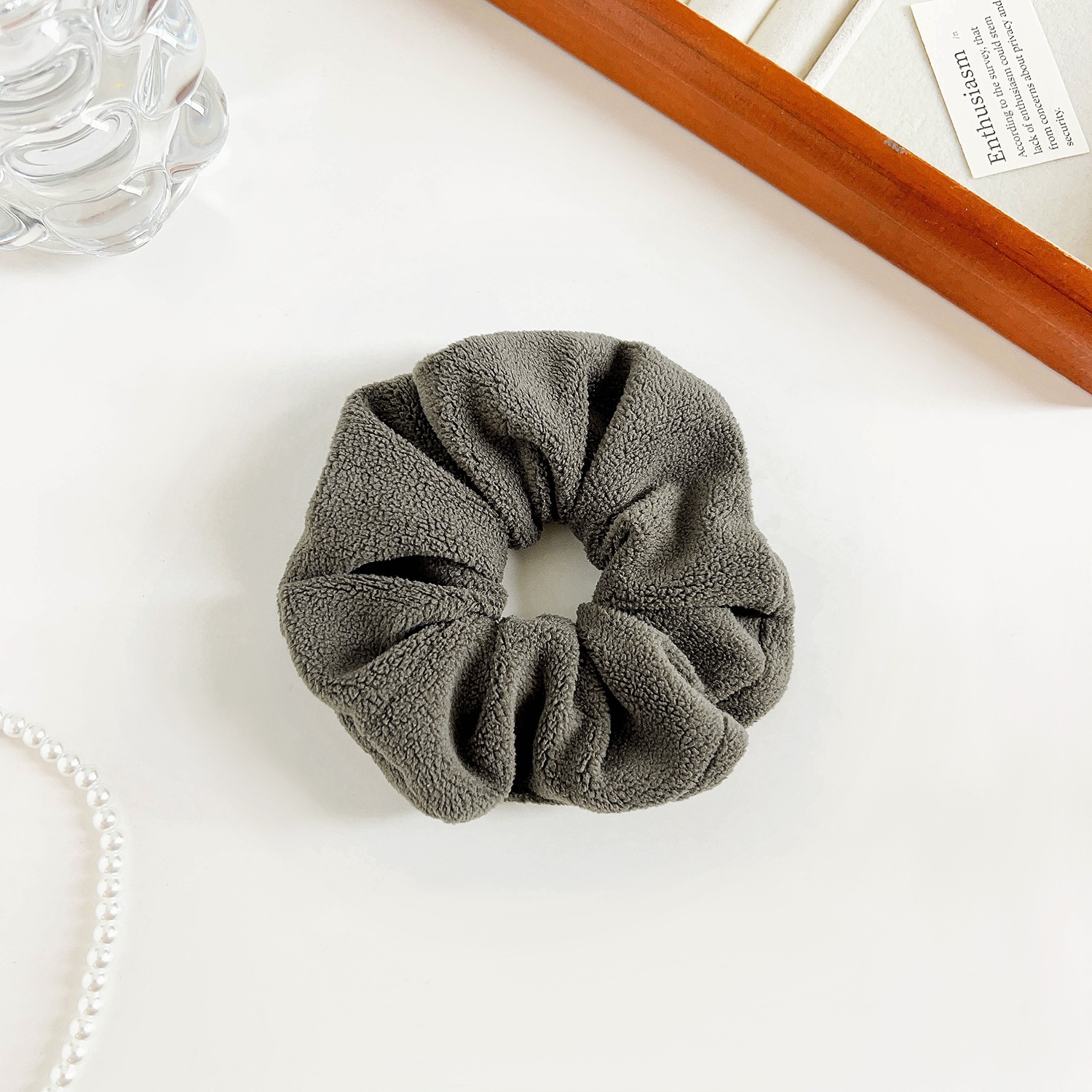 Women's Retro Velvet Hair Ties Autumn Winter Plush Knit Scrunchies