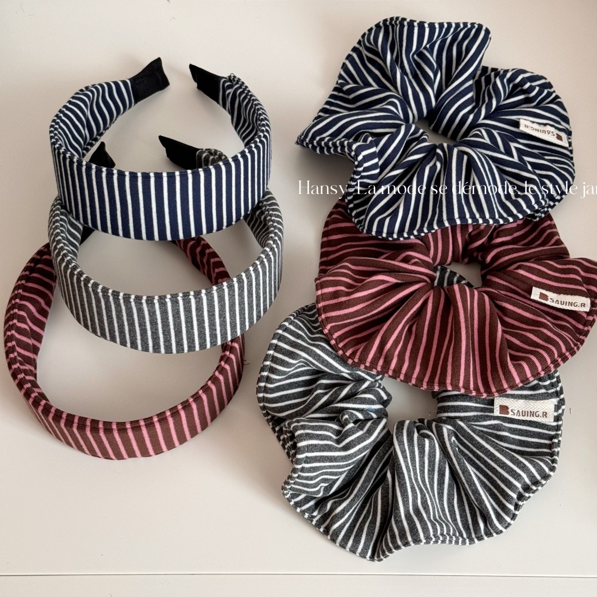 Large Striped Fabric Headband Super Elastic Retro Lazy Polyester Headband Suitable For All Seasons