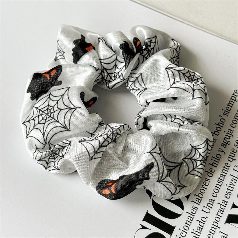 Women's Party Cloth Hair Scrunchie Funny Halloween Pumpkin Print