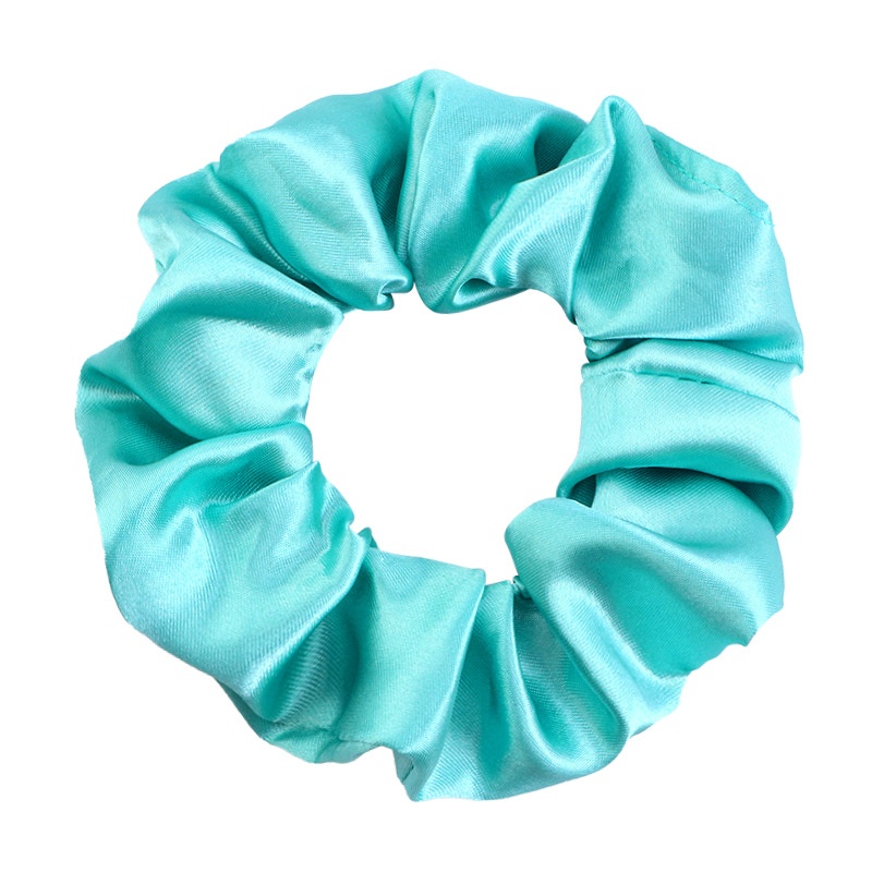Women's Ethnic Pleated Cotton Hair Ties Silk Satin Plaid Bun Headwear