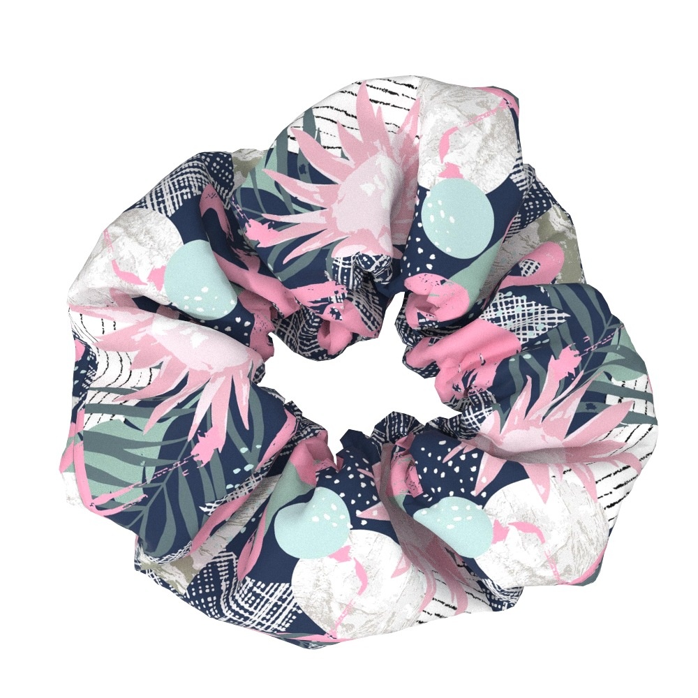 Women's Elegant Flamingo Fabric Hair Bands Sweet Versatile Cloth Scrunchies