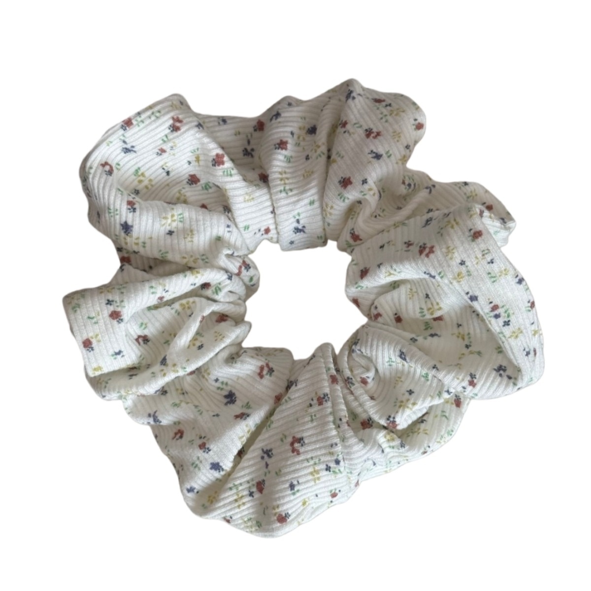 Women's Winter Daily Cloth Scrunchie Hair Tie White Ditsy Floral
