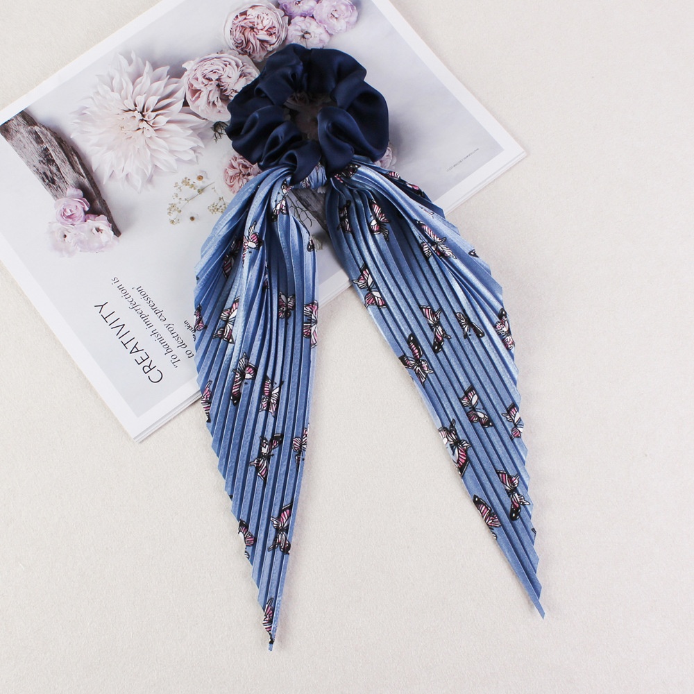 Women's Summer Cloth Tail Knot Elastic Hair Tie Cartoon Polka Dots