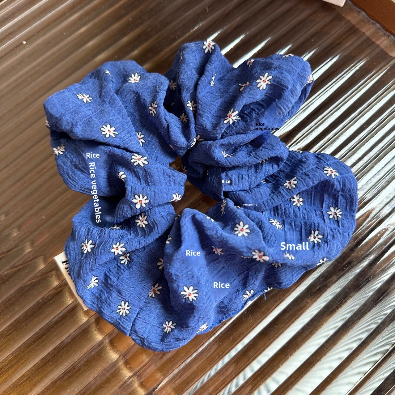 Women's Elegant Cloth Hair Tie White Ditsy Floral Summer Style