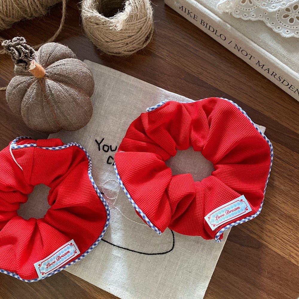 Women's Sweet Cloth Spring Hair Tie Rubber Band Colorful Pink Red Blue Yellow