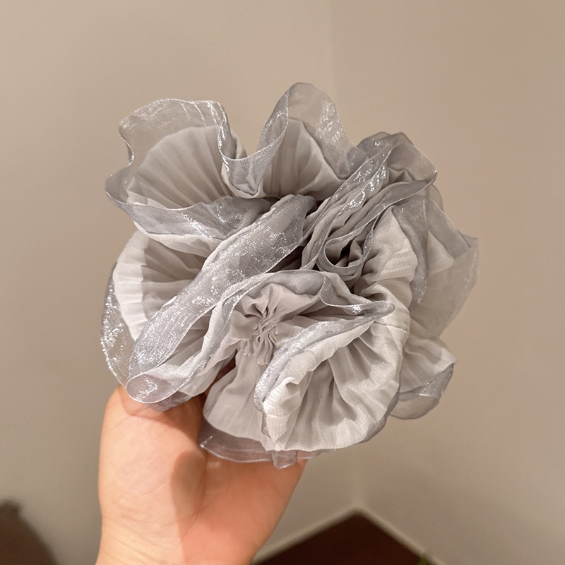Women's Elegant Large Cloth Scrunchie Banquet Hair Tie Ditsy Floral