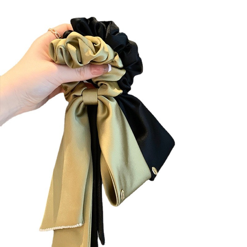 Women's Daily Elegant Pearl Bowknot Cloth Hair Tie Solid Color