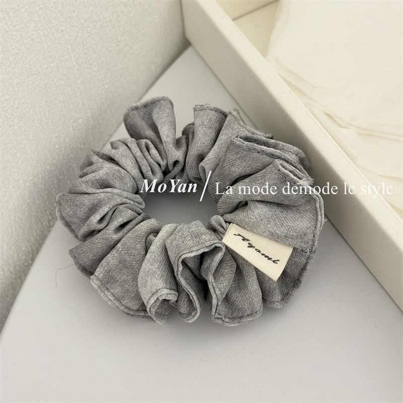 Women's Simple Soft Cloth Spring Scrunchie Hair Tie Grey Blue Tie Dye