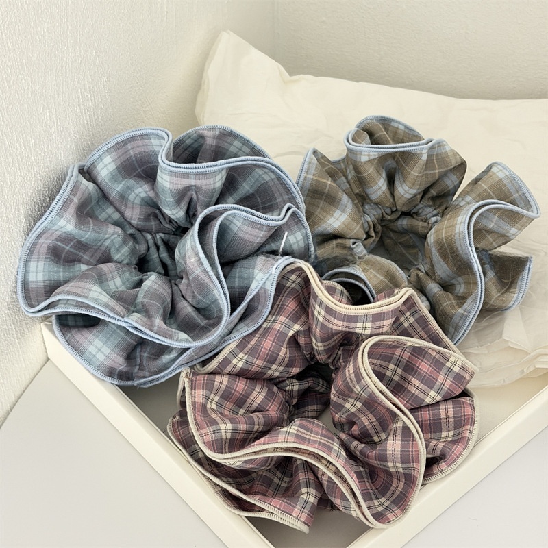 Women's All Season Multifunctional Cloth Hair Tie Preppy Plaid