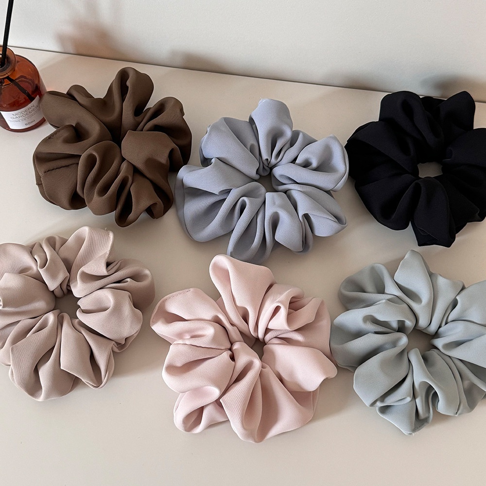 Women's Elegant French Satin Headband Solid Color Silk Hair Accessory