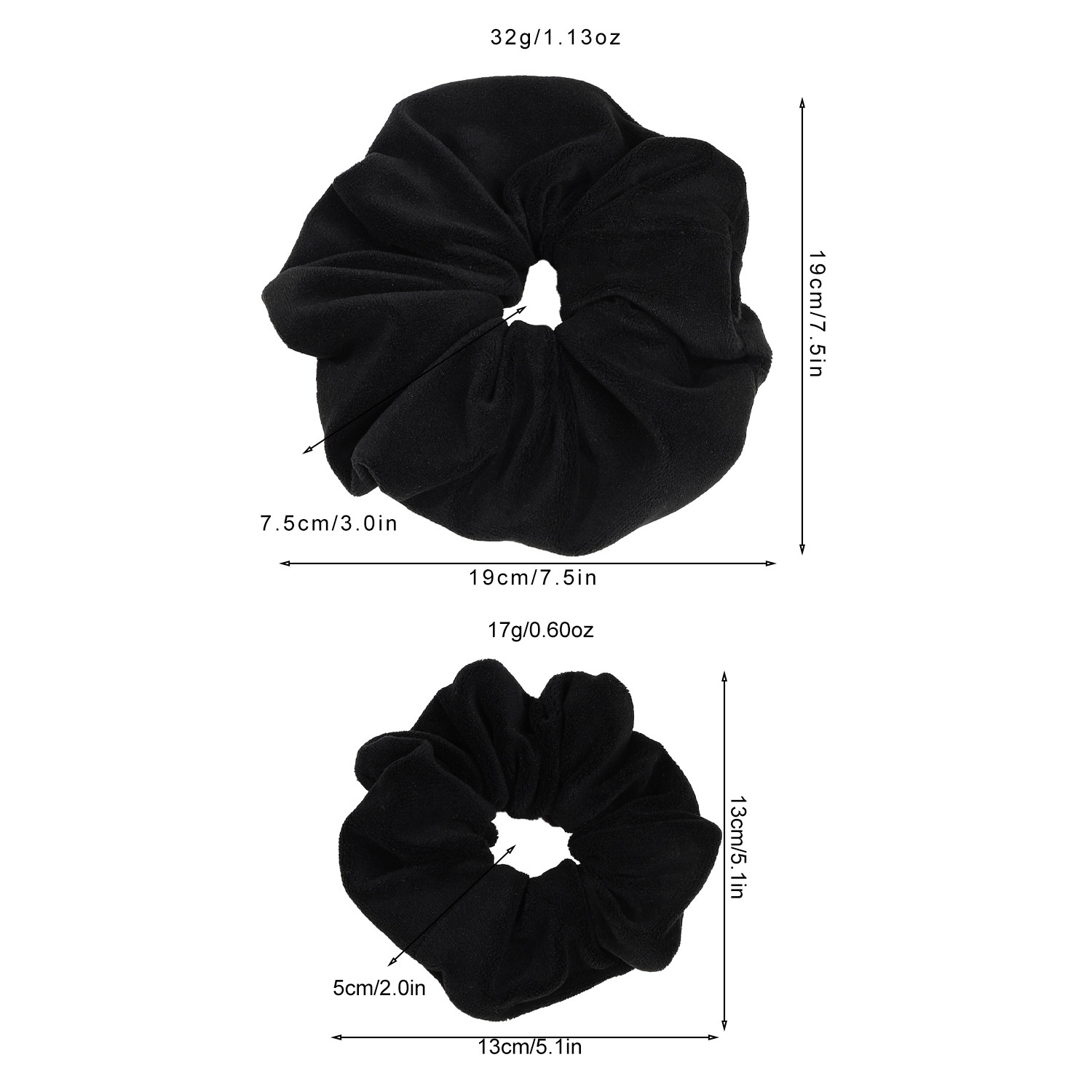 Women's Retro Velvet Hair Ties Autumn Winter Plush Knit Scrunchies