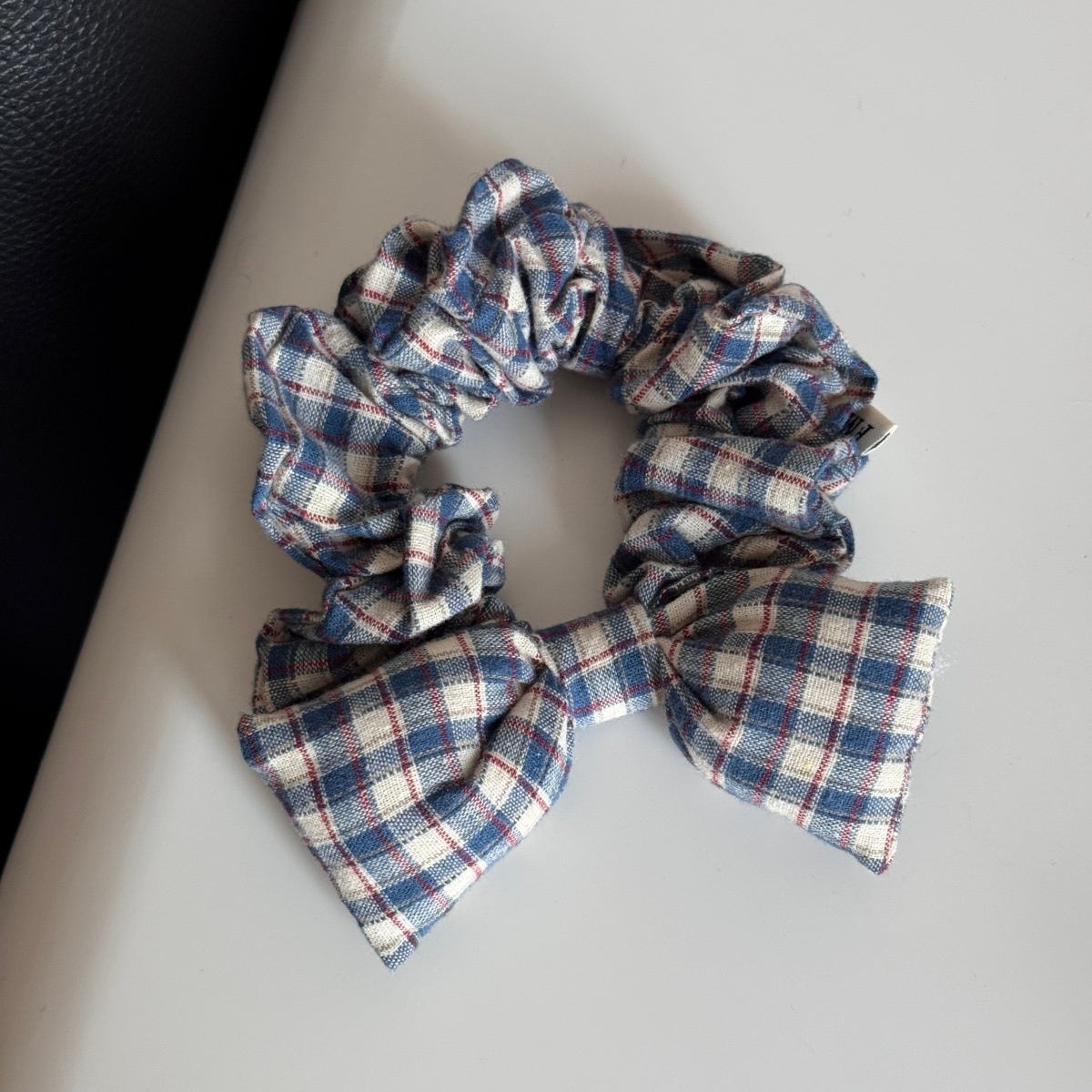 Women's Daily Cotton Bowknot High Elasticity Hair Tie Scrunchie Plaid