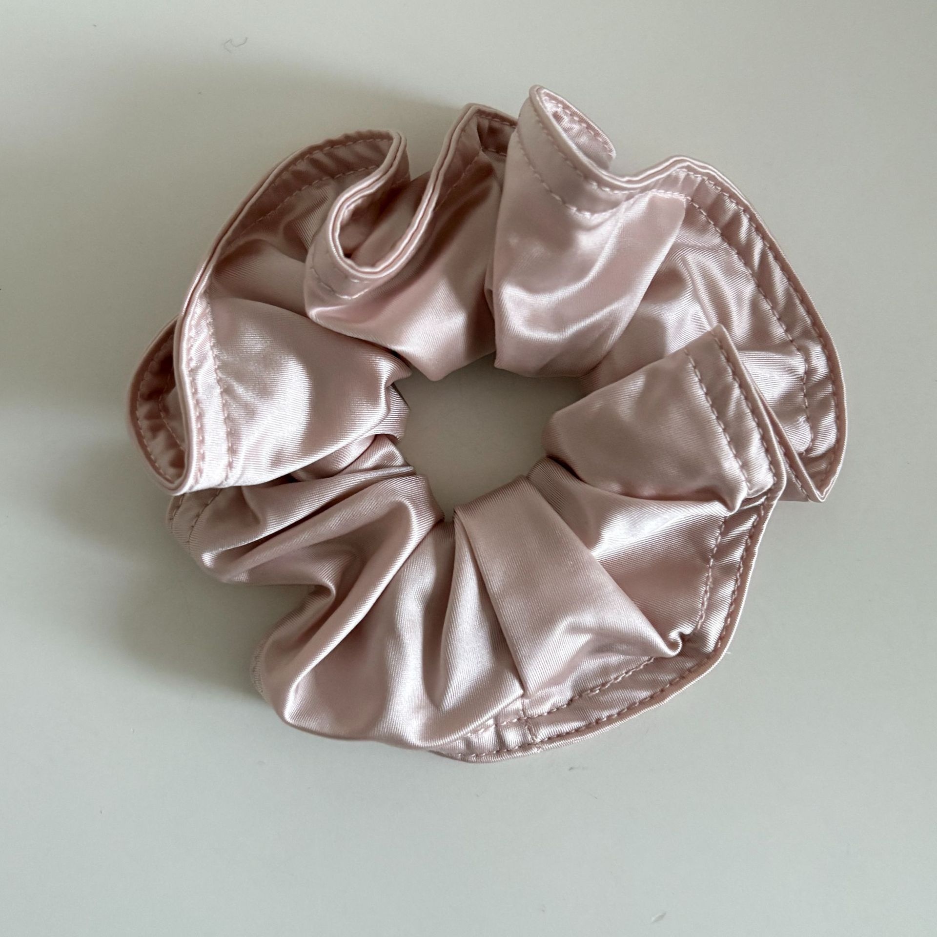 Women's Elegant Satin Scrunchie Hair Tie For Spring Solid Black