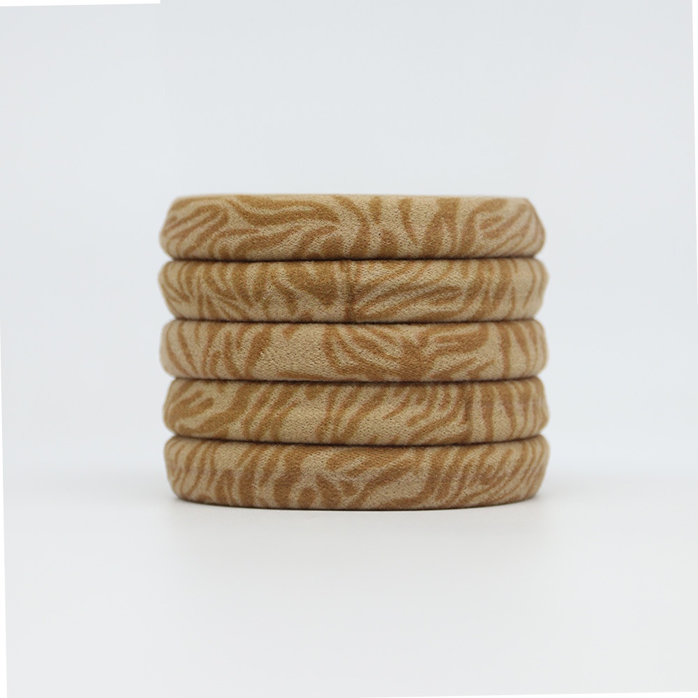 Women's Non-Damaging Cloth Towel Hair Ties Leopard Polka Dot Print