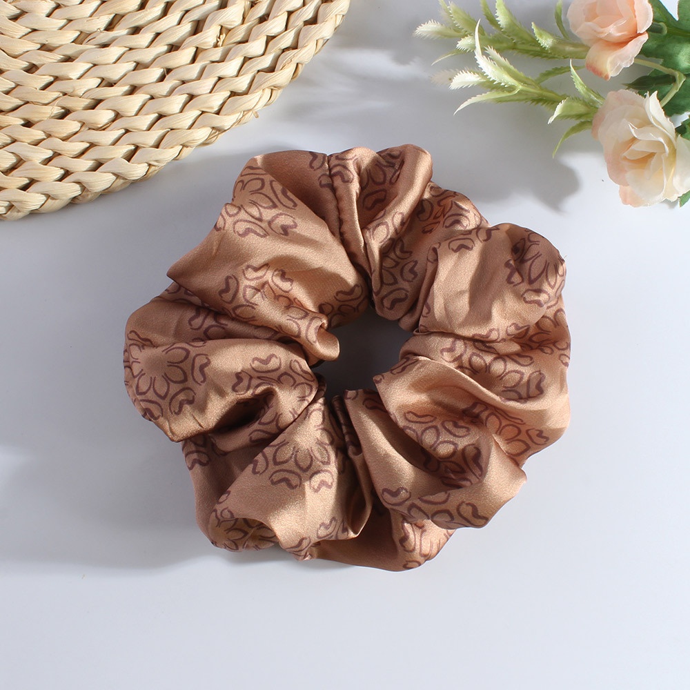 Women's Spring French Cloth Hair Tie Retro Black Ditsy Floral