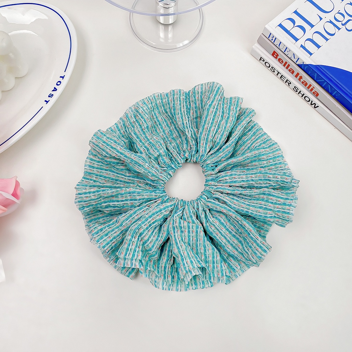 Women's Simple Daily Street Cloth Hair Tie Stripe Flower Pattern