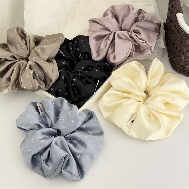 Women's Elegant Ditsy Floral Satin Headband with Large Bow Hair Accessory