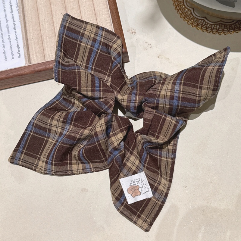 Women's Elegant Cloth Scarf Bowknot Hair Bands Geometric Pattern
