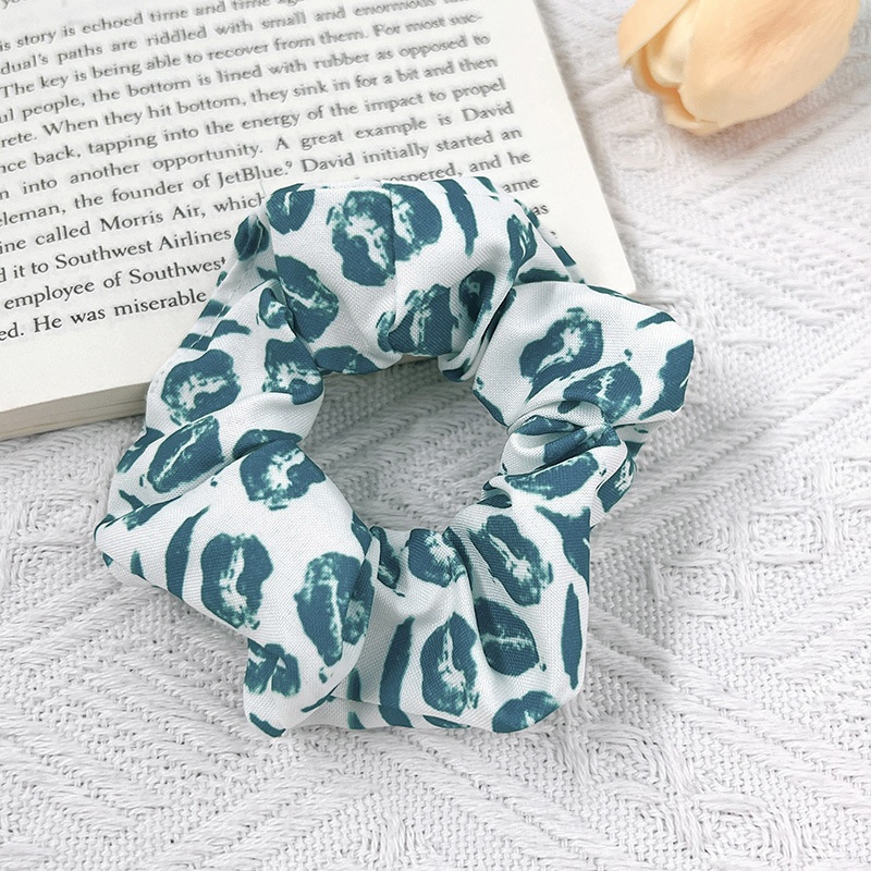 Women's Trendy High Elastic Polyester Hair Scrunchie Lip Print