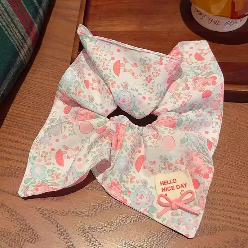 Women's Elegant Cloth Scarf Bowknot Hair Bands Geometric Pattern