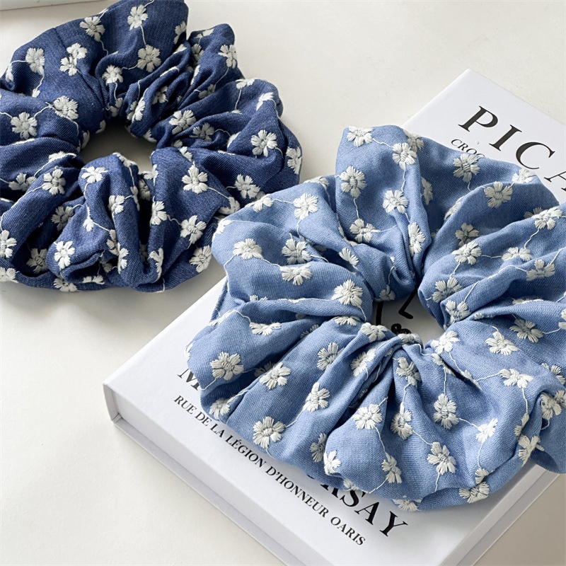 Women's Casual Holiday Cloth Hair Tie Elegant Retro Floral Pattern