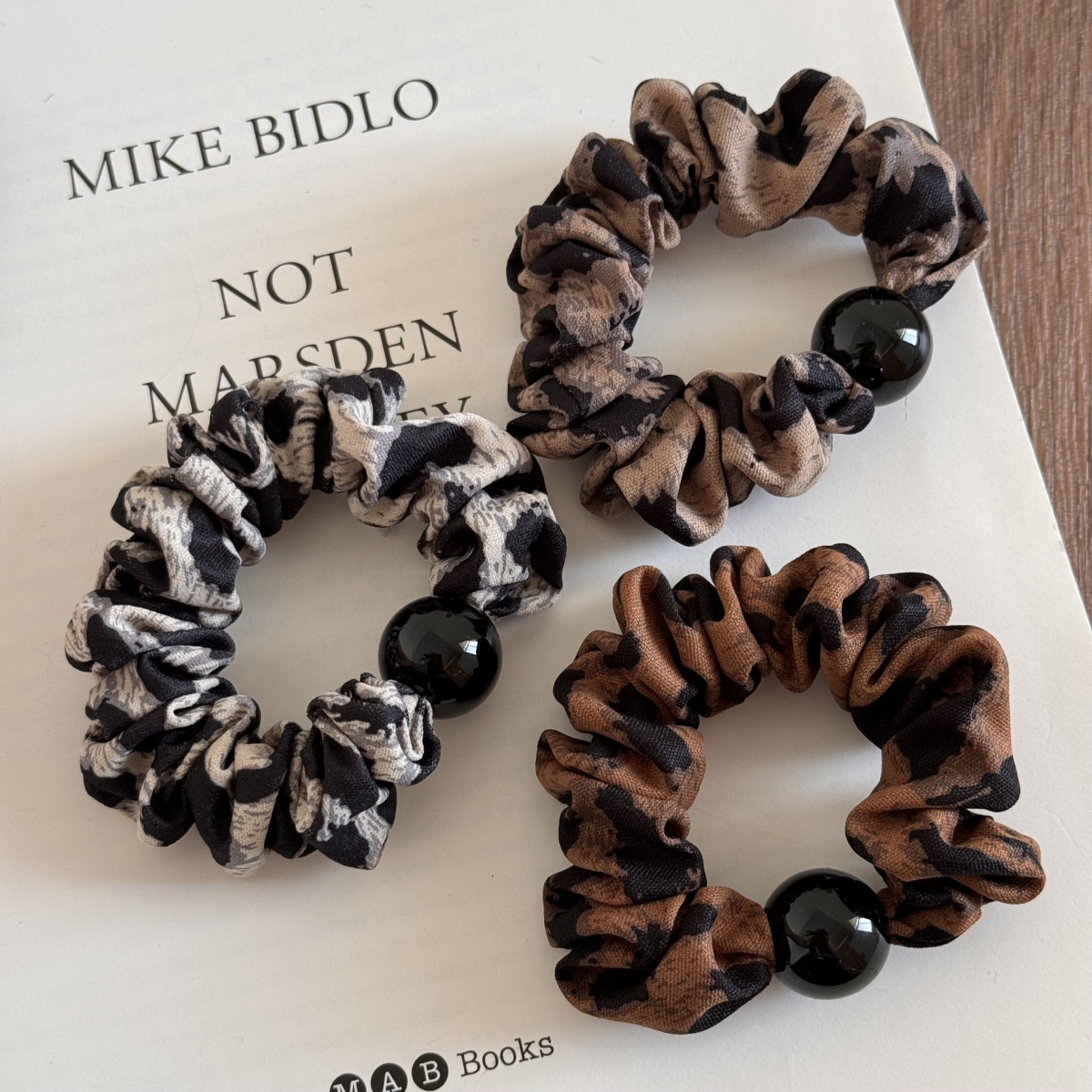 Women Girls Retro Leopard Print Elastic Hair Ties High Elasticity Cloth Bands