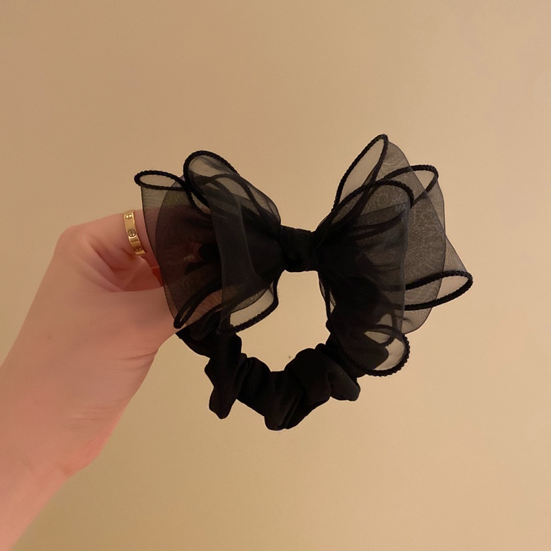 Women's Elegant Handmade Cloth Bow Knot Hair Tie Fashionable Daily Accessory
