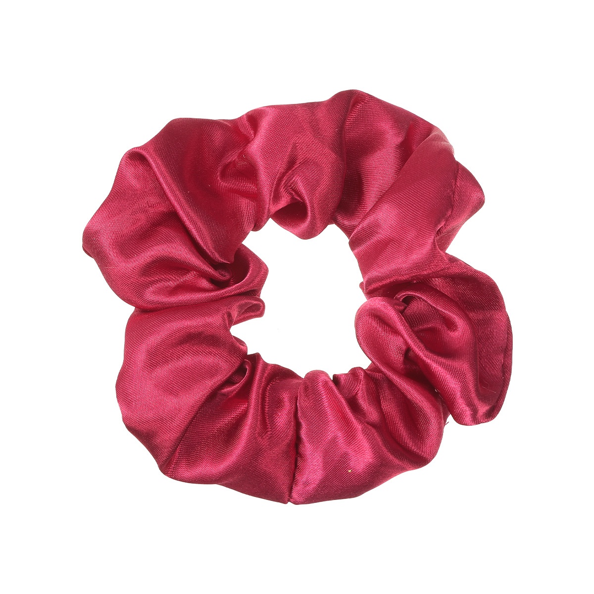 Women's Elegant Satin Scrunchie Winter Hair Accessory Solid Pink