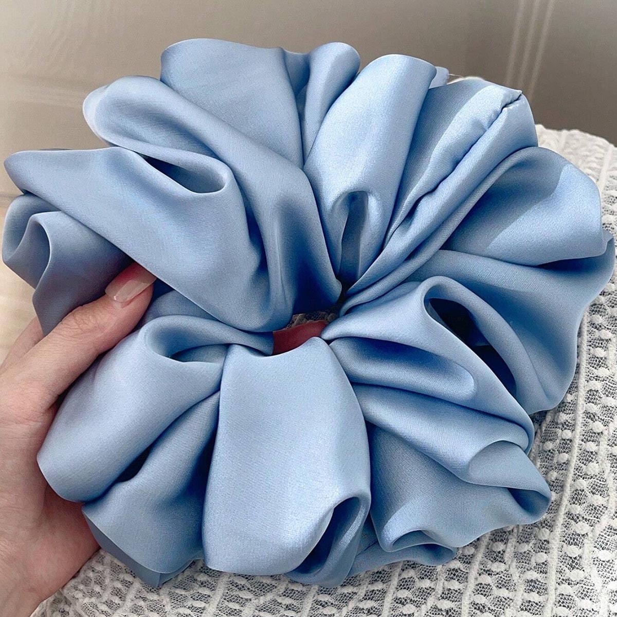 Women's Cute Handmade Cloth Hair Tie For Daily Wear Solid Color