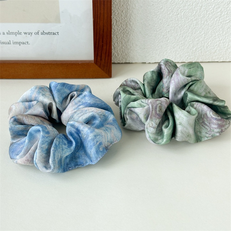 Women's French Style Satin Hair Ties For Daily Wear Elegant Ombre