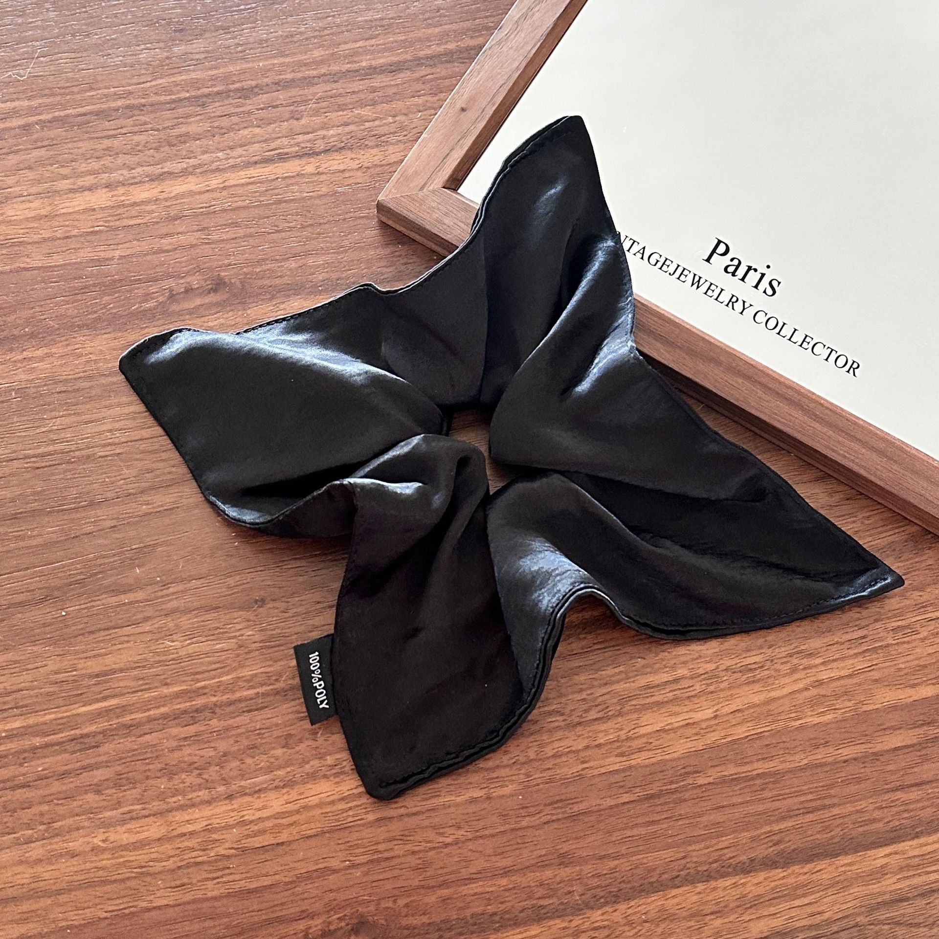 Girls Cloth Scarf Scrunchies Pastoral Fruit Hair Band Rose Red