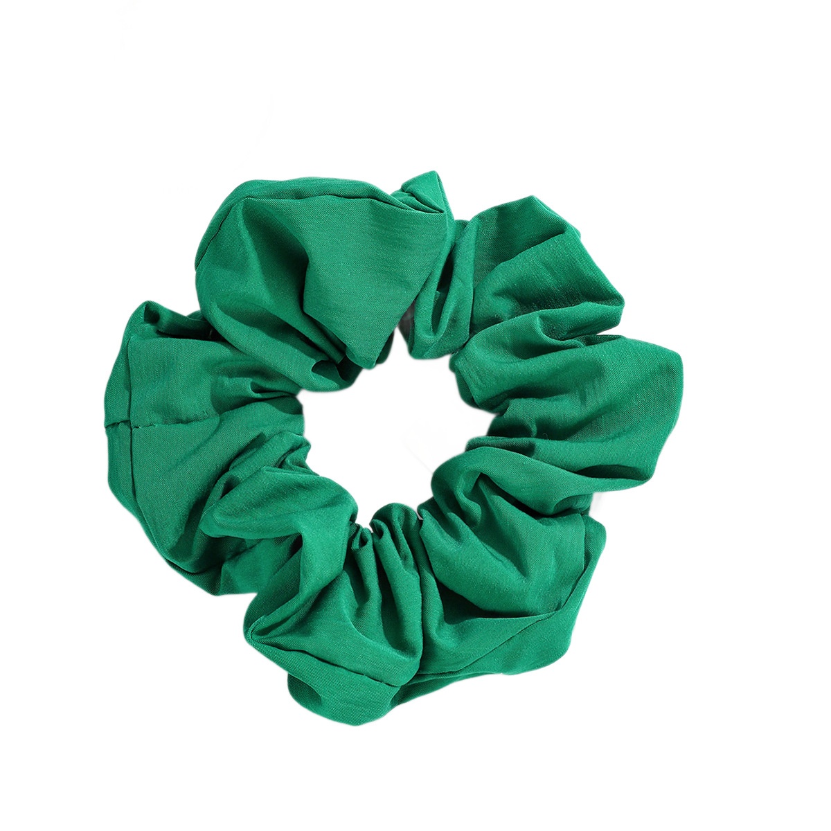Women's St. Patrick Fabric Scrunchie Green Four-Leaf Clover Plaid