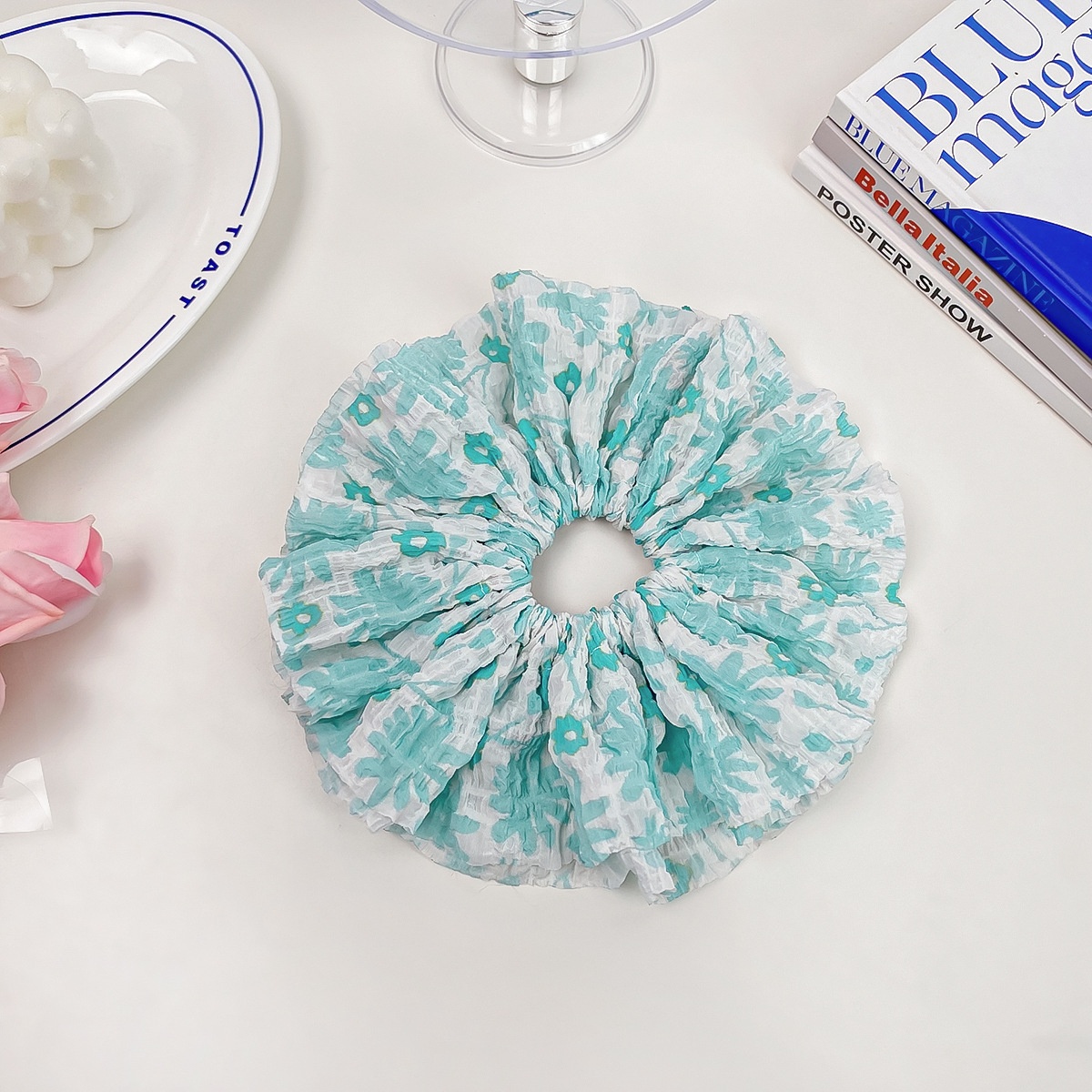 Women's Simple Daily Street Cloth Hair Tie Stripe Flower Pattern