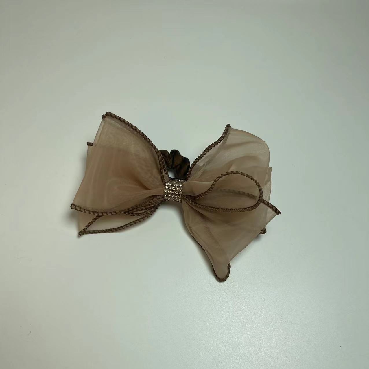 Women's Elegant Handmade Cloth Bow Knot Hair Tie Fashionable Daily Accessory