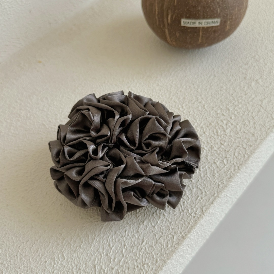 Women's Spring French Style Cloth Hair Tie Red Flower Pattern