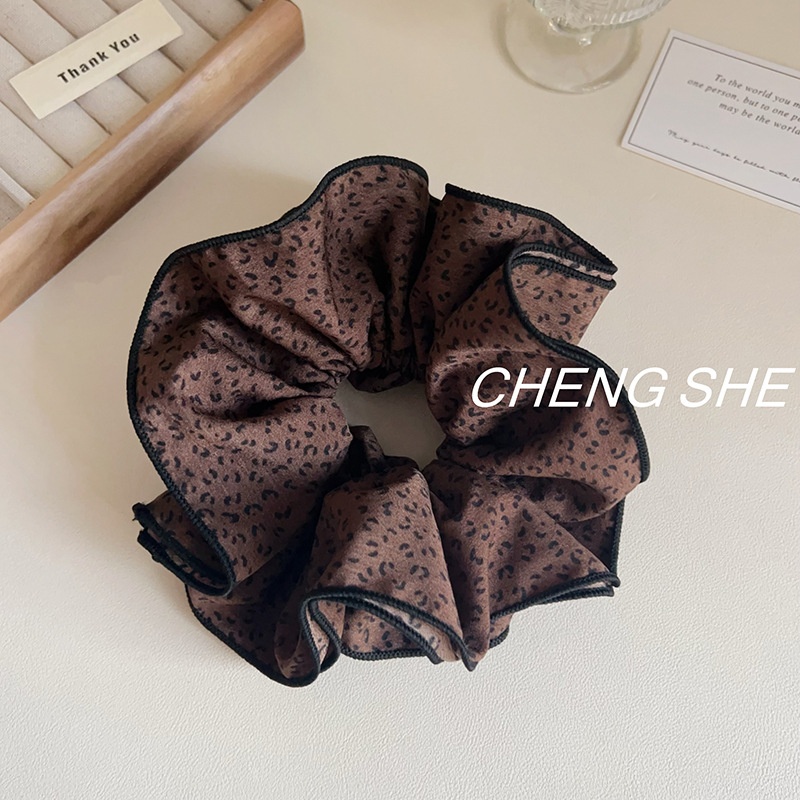Women's Autumn Fabric Four-Layer Scrunchies Deep Color Series