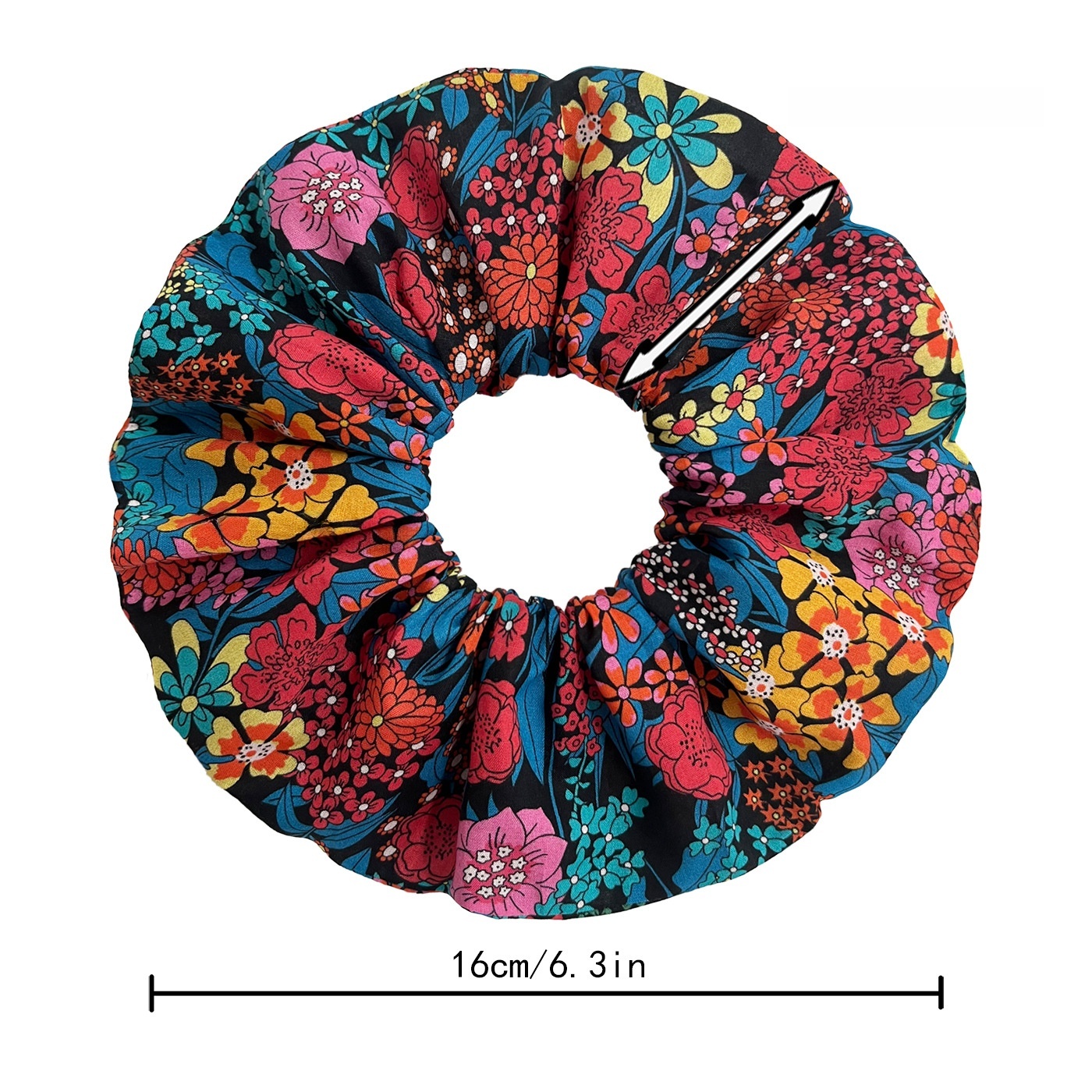 Women's Spring Boho Cotton Rubber Hair Band Multicolor Ditsy Floral