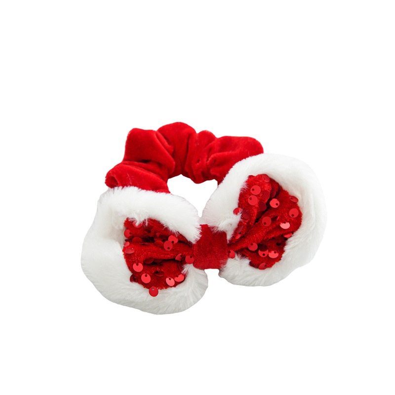Women's Cute Christmas Hair Scrunchies Festive Holiday Velvet Hair Ties