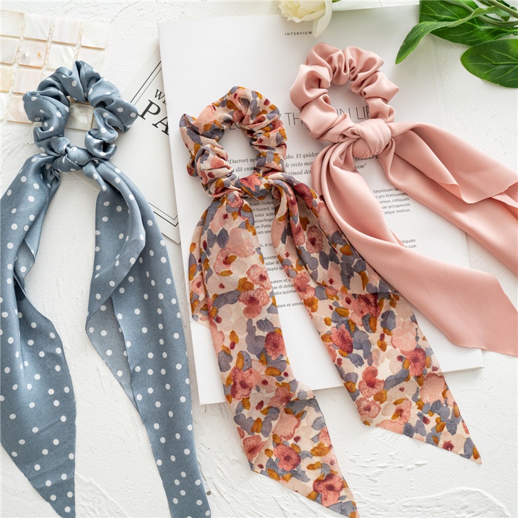Women's Spring Casual Cloth Flower Hair Tie Pastoral Ditsy Floral