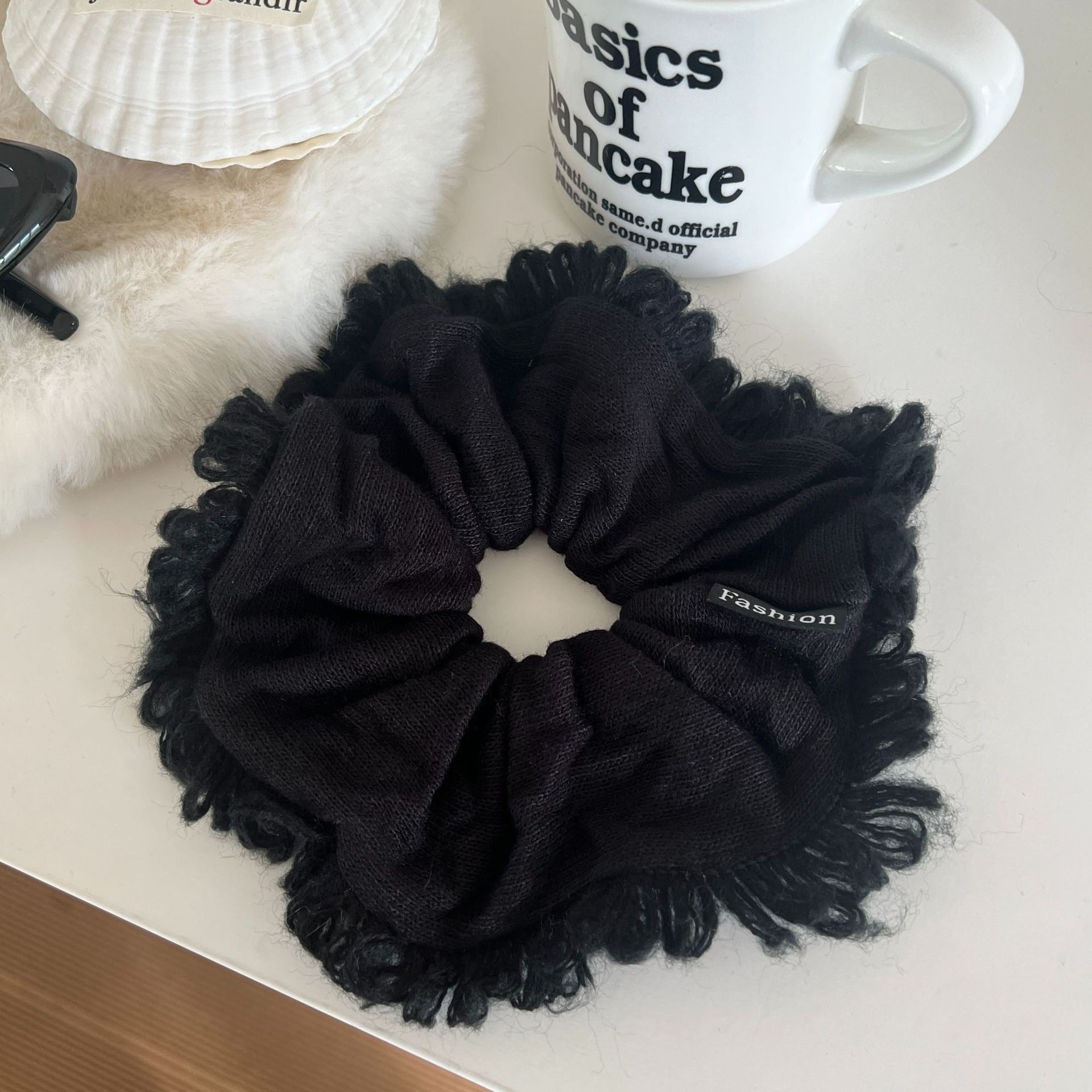 Women's Cozy Wool Yarn Hair Tie For Autumn & Winter Solid Color