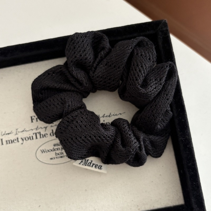 Women's Simple Knit Hair Tie Spring Everyday Hair Accessory Solid Black